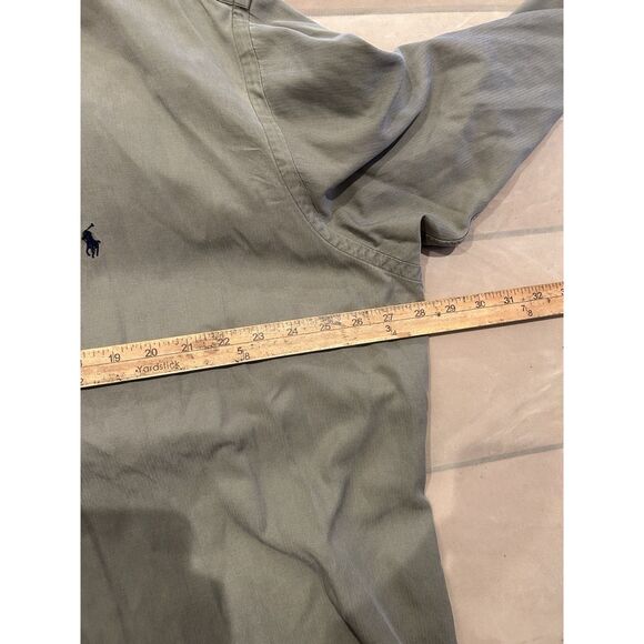 Ralph Lauren Mens XL Blake Silk Green Long Sleeve Button Down Shirt - Picture 6 of 8